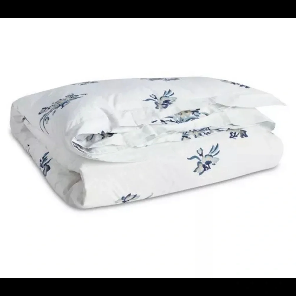 🎉HP🎉New! Ralph Lauren BlancBleu Fallon Floral SateenDuvet Queen+ 2 St Shams $615 - Picture 5 of 16